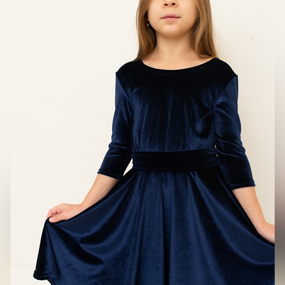 ❗️NEW❗️ Coral Velvet A Line Midi Girls Dress - Picture 11 of 11